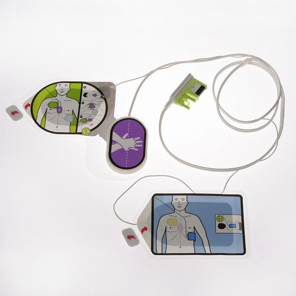 CPR Uni-padz Elektroden (ohne Defibrillator)
<br>für Erwachsene & Kinder, zweiteilig
<br>mit CPR-Feedback, inkl. Notfall-Set
<br>extralange Haltbarkeit: ca. 5 Jahre